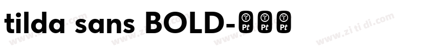 tilda sans BOLD字体转换